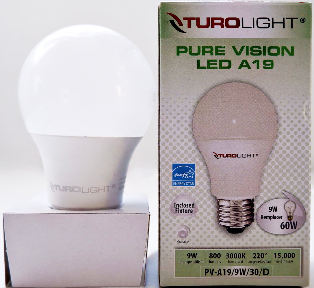 Dimmable LED light bulb 3000K